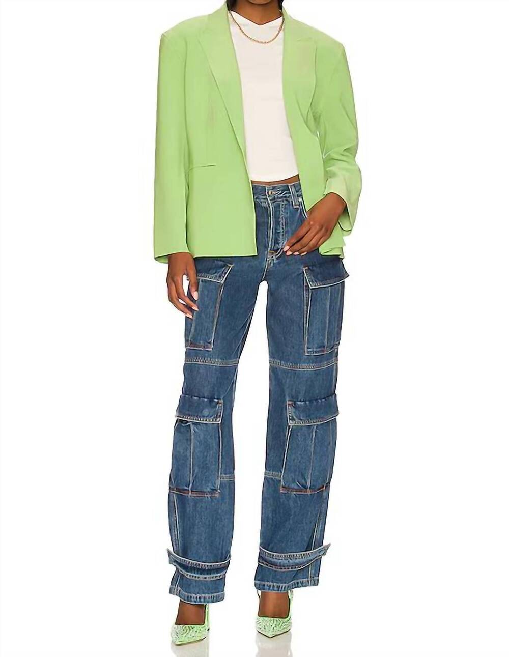 NEW GRLFRND lex cargo jeans in rio grande